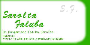 sarolta faluba business card